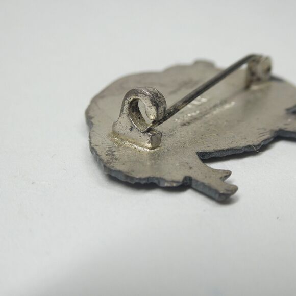 Pomeranian Dog Pin Vintage Silvertone Metal Kenart England Brooch - Picture 8 of 8